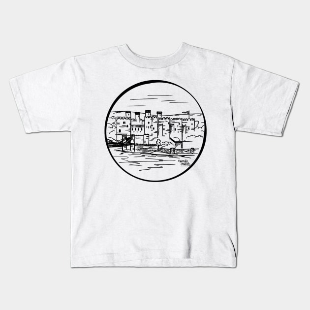 Wales - Conwy Castle Kids T-Shirt by Aurealis